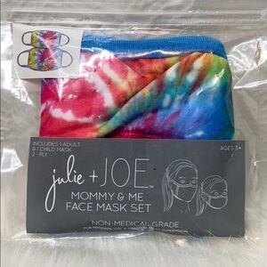 Julie + JOE Mommy & Me Tye Dye Face Mask Washable 2 Pc Set NWT